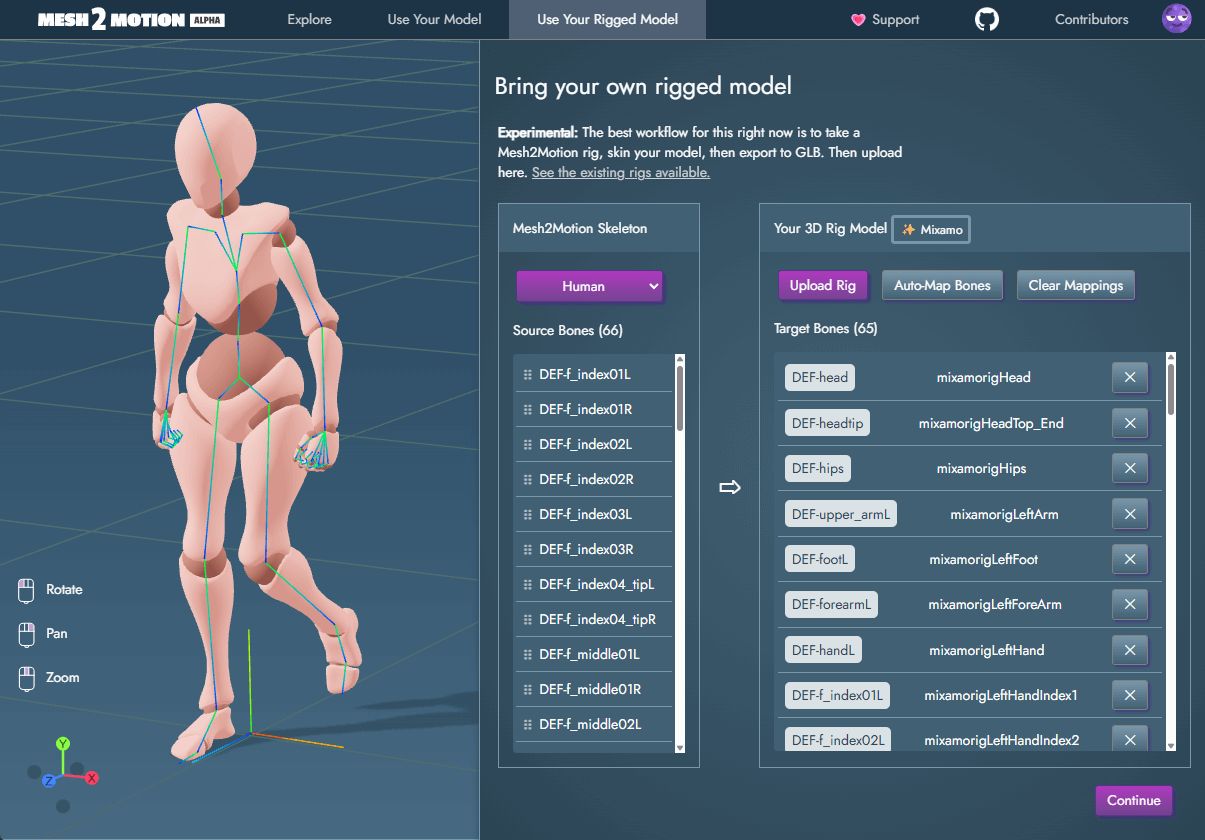 Upload Rigged Mesh